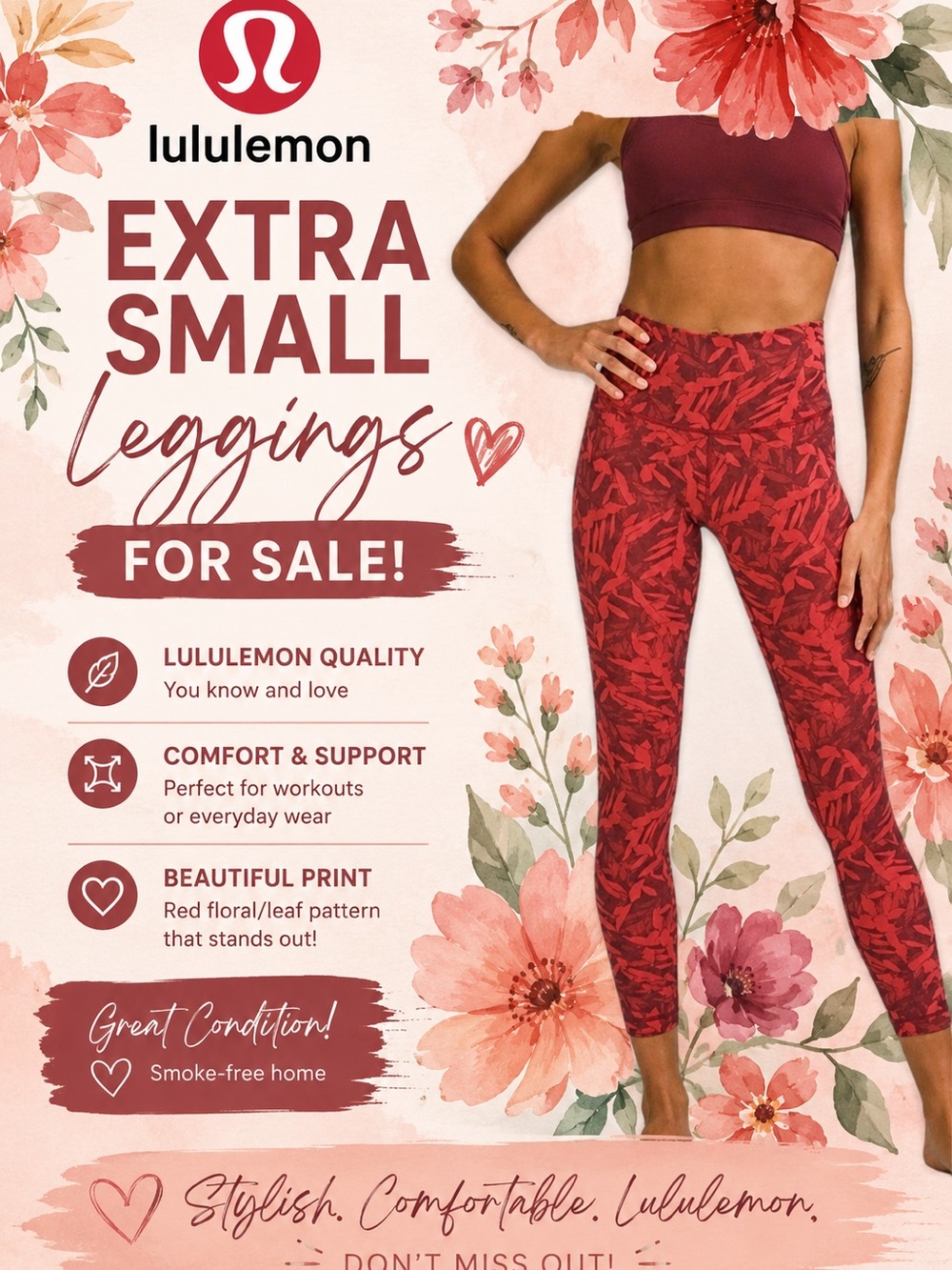 Lululemon Wunder Under Leggings 25” Size 4 small to XS.